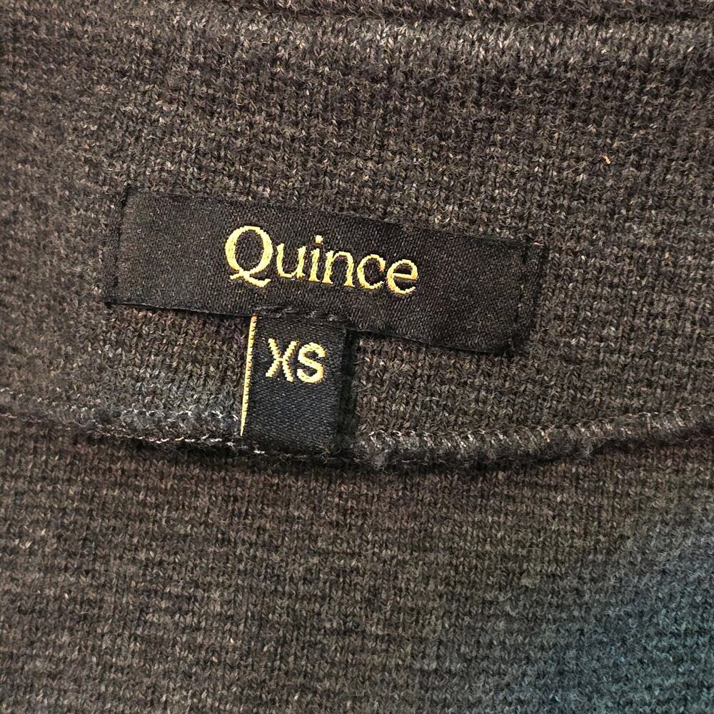 Quince 100% Organic Cotton Knit Blazer Womens Size XS Gray Open Front NWOT - Picture 3 of 8